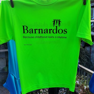 barnardos t shirt on clothes line